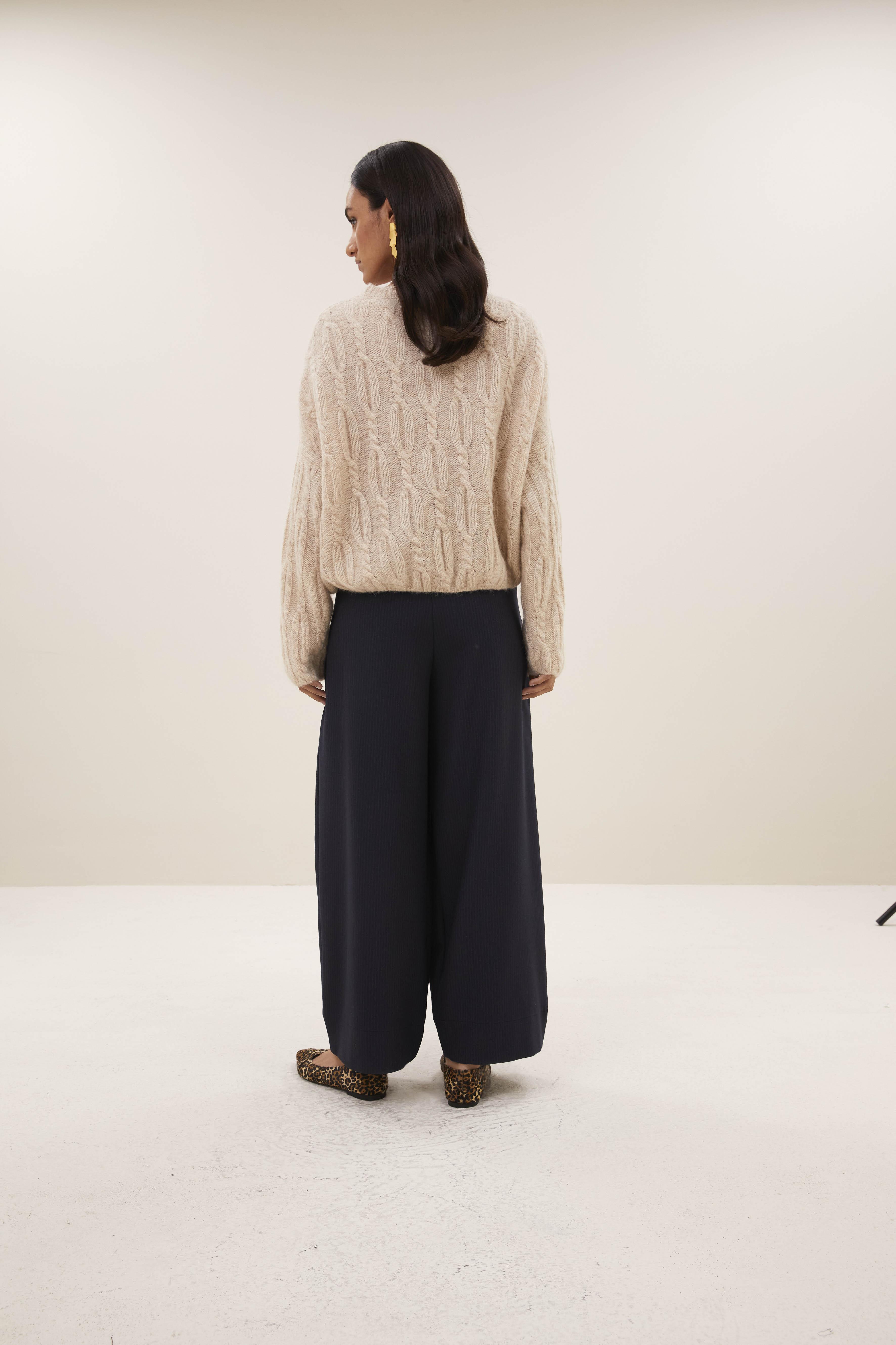 By-Bar Lora Pullover Chalk Damen Alpaka Wolle beige